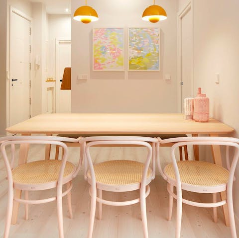 Relax among the pastel-hued furniture of your home