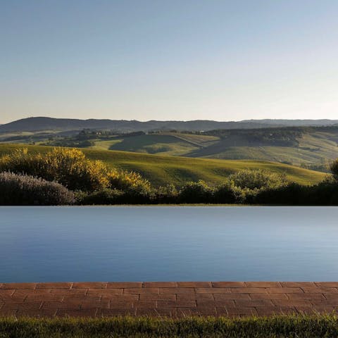 Swim in an infinity pool with remarkable views