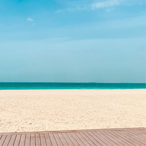Head to Jumeirah Beach for a day on the sand, a short drive away