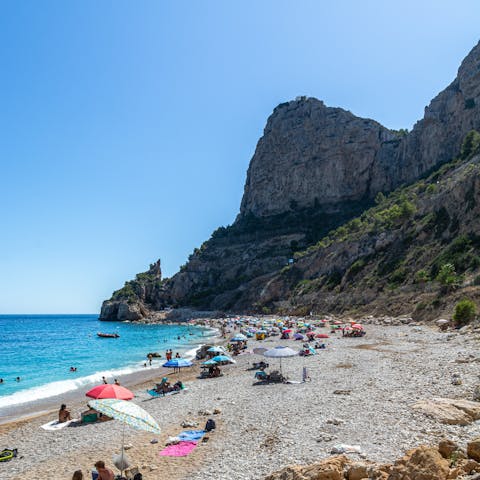 Explore Javea's gorgeous coastline – the beach is just 3km away