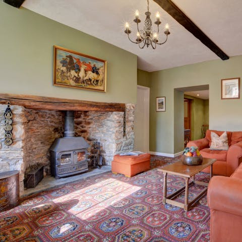 Cosy up in front of the log-burner on chilly nights