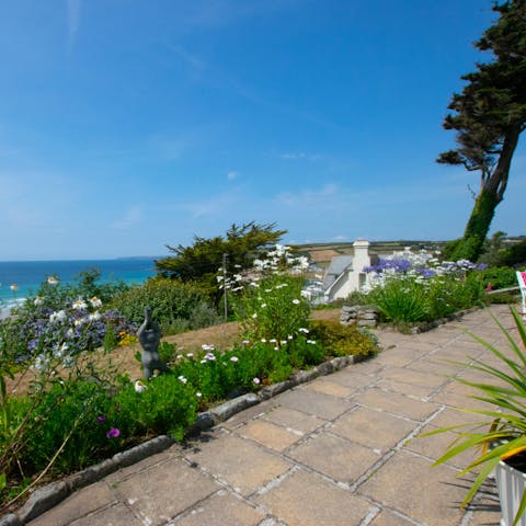 Admire breathtaking sea views from the patio