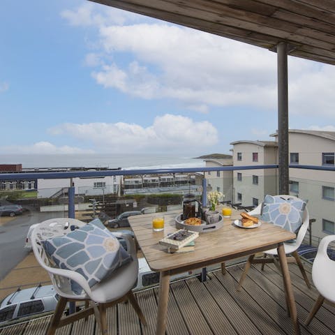 Watch the waves roll in from your private balcony