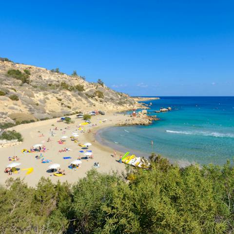 Stretch out on the sands of Green Bay and soak up the sun, it's just 700m away