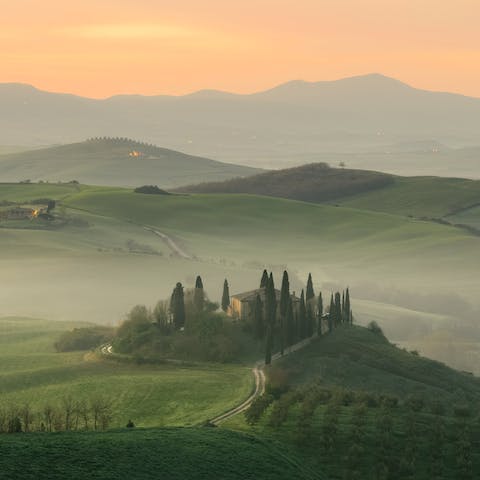 Be enthralled by the distinctive landscapes of Tuscany