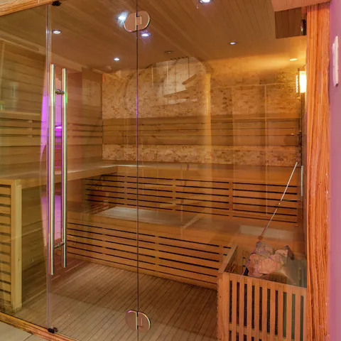 Sweat out your stresses with a session in the sauna