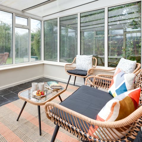 Drink up the garden views and birdsong from the sun room