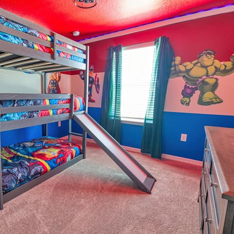 Allow their imaginations to run wild in the fantastical themed bedrooms