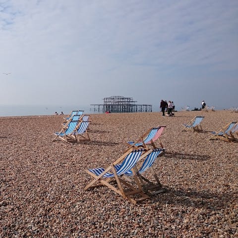 Explore Brighton's famous beach and pier, a forty-minute drive from your door