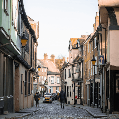 Spend the day in the city of Norwich, a thirty-five-minute drive from home