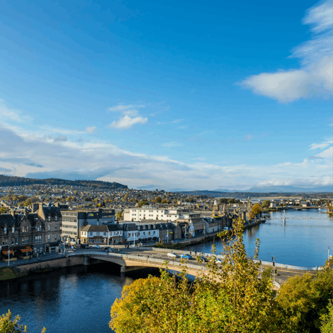 Stay in the centre of Inverness and take long walks along the River Ness