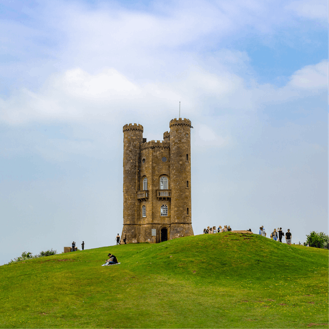 Visit Broadway Tower, a ten-minute drive from the cottage