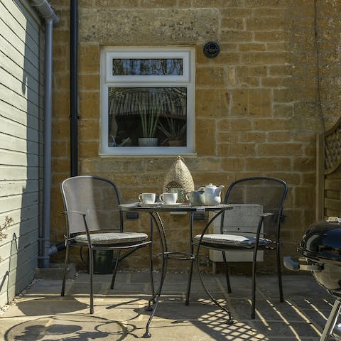 End the day with a glass of something chilled in the courtyard