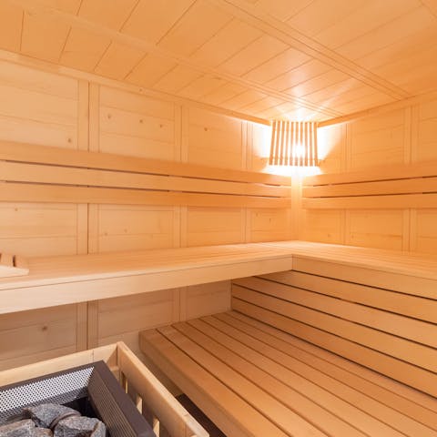 Sweat out your stresses with a session in the sauna