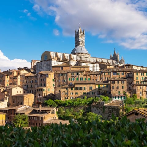 Hop in the car for a trip to beautiful Siena, just 15 kilometres away