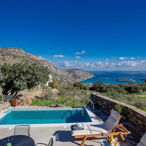 While away hours in the pool while taking in views of the Aegean Sea and Spinalonga island 