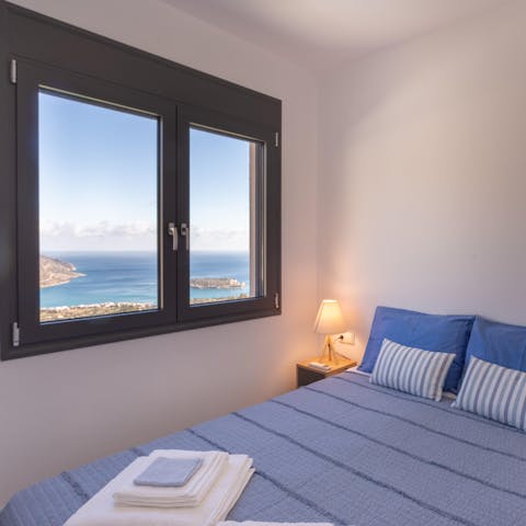 Wake up to incredible sea views in the bedrooms