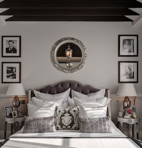 Unwind in the opulent bedroom