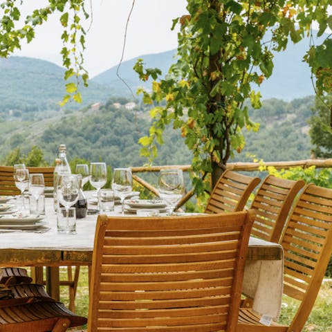 Dine on local delicacies from alfresco dining areas, looking out over stunning views