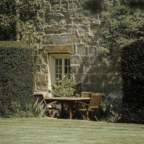 Find your favourite spot in the garden for a drink and quiet read