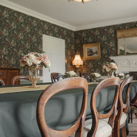 Serve a lavish meal in the formal dining room