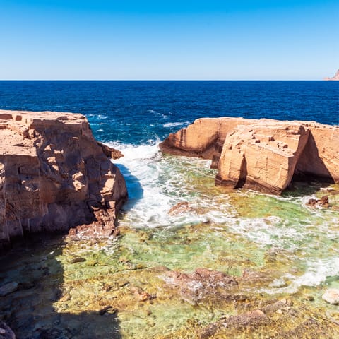 Explore the gorgeous north coast of Ibiza, with Punta de sa Pedrera just a short drive away