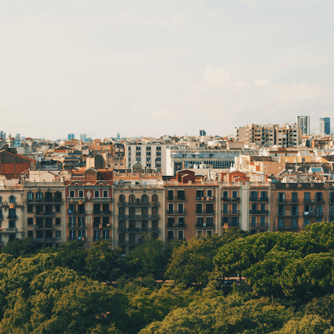 Marvel at the architectural beauty of Barcelona, just an hour away by car