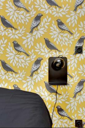 The birds patterned wallpaper