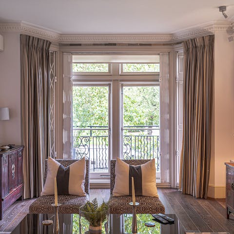 Lounge on the cosy chairs after sightseeing around London