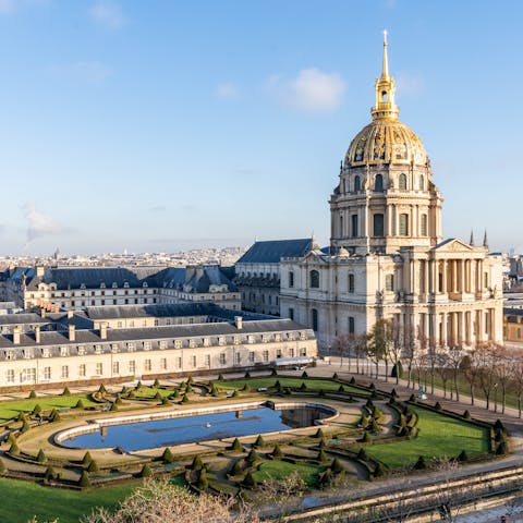 Admire views of Les Invalides – home to Napoleon's tomb – from the terrace