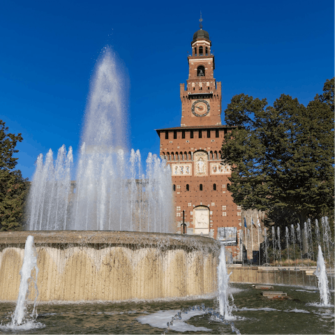 Roam the art and archaeology museums at Castello Sforzesco, twenty minutes away 