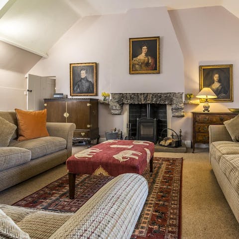 Snuggle up in the tranquil living room after a day of beach hopping along the Pembrokeshire coastline