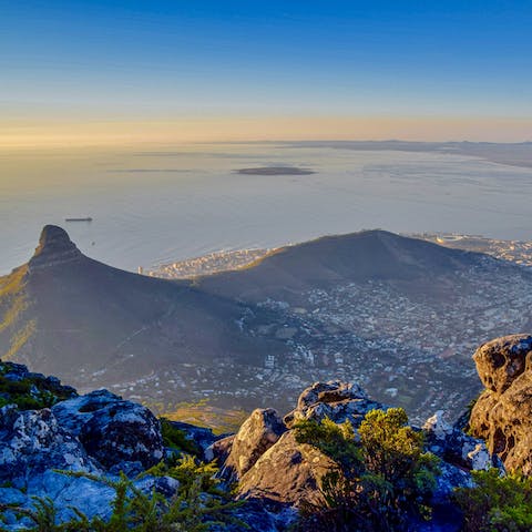 Ride the cable car to the summit of Table Mountain for breathtaking panoramas
