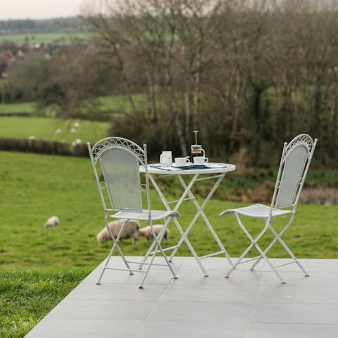 Embrace the fresh countryside air and the views from the terrace