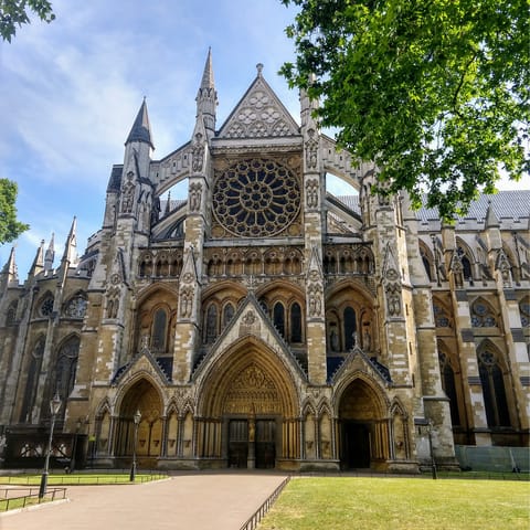 Visit Westminster Abbey, only a six-minute walk away