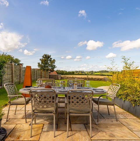 Enjoy barbecues in the garden when the sun is shining