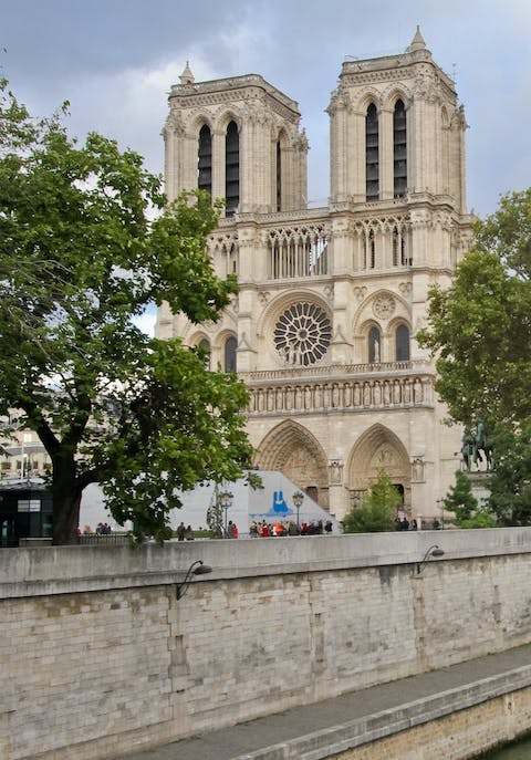 Notre Dame and the Seine nearby