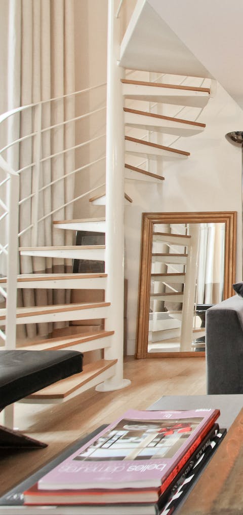 The loft style spiral staircase