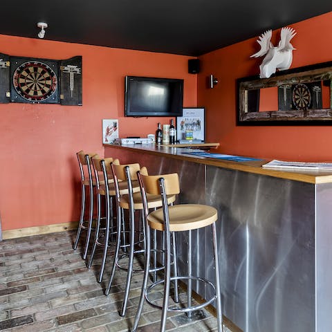 Head down to the bar area for a nightcap and a game of darts