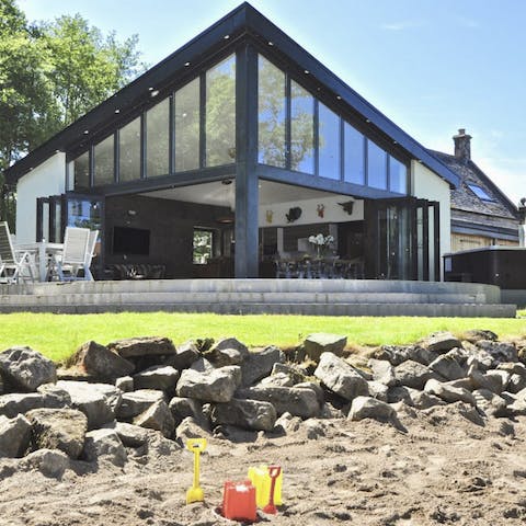 Have fun on your own little Loch-side beach