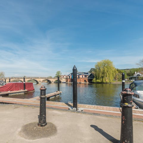 Walk to the riverside at the end of your road