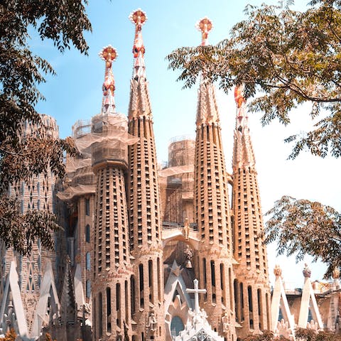 Stay in Eixample Dreta, just a short stroll away from the iconic Sagrada Familia