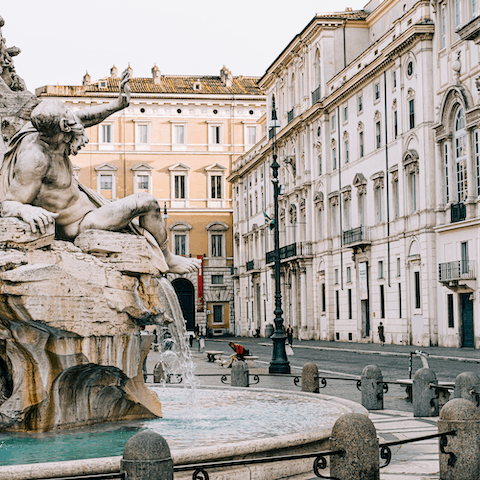 Step outside your front door onto the beautiful Piazza Navona