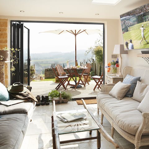 Open up the sliding doors and let the fresh country air in