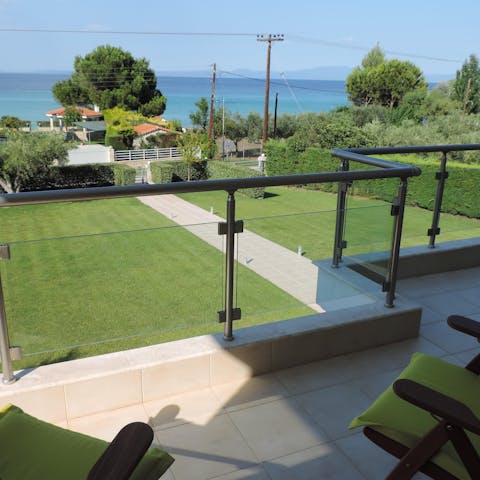 Sit out on one of the balconies and gaze out at the idyllic sea view