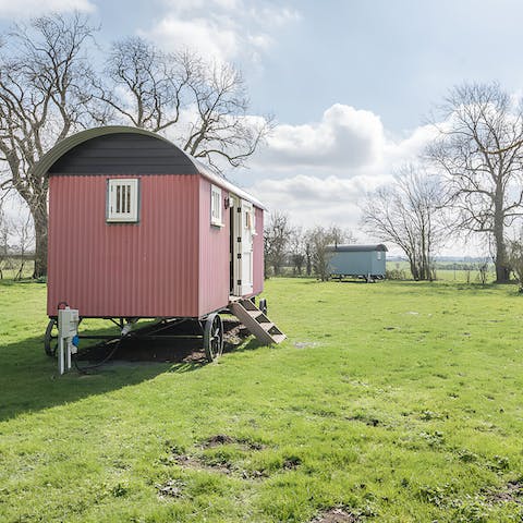 Find a cosy sanctuary overlooking the fields of Saxtead