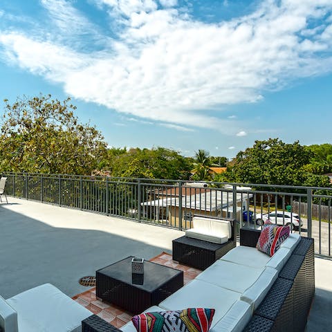 Relax on the spacious private terrace 