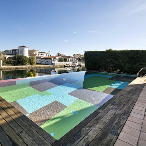 Cool off in the home's private infinity pool