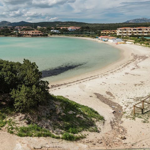 Spend the day on Terza Spiaggia beach, right opposite this apartment