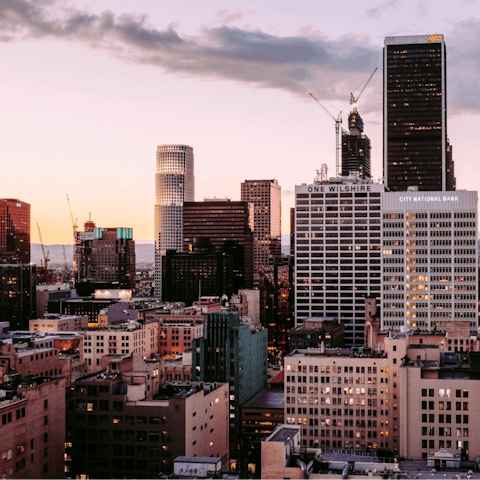 Explore all the attractions of Downtown Los Angeles, under a thirty-minute drive away